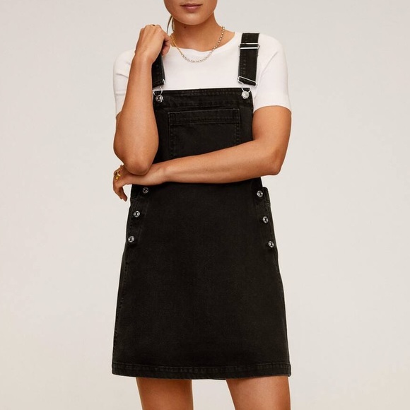 mango denim pinafore dress MANGO Pocket Denim Pinafore Dress